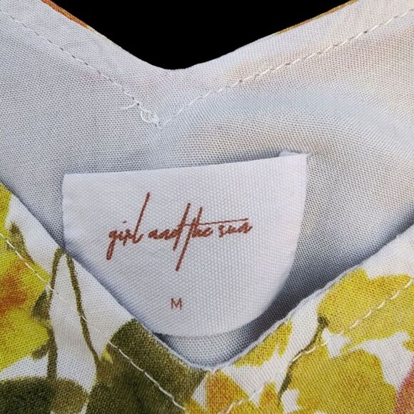 Girl and the Sun Oasis Crop Top Womns SZ Medium Bloomcore Flowy Boxy Summer Soft - Picture 2 of 5